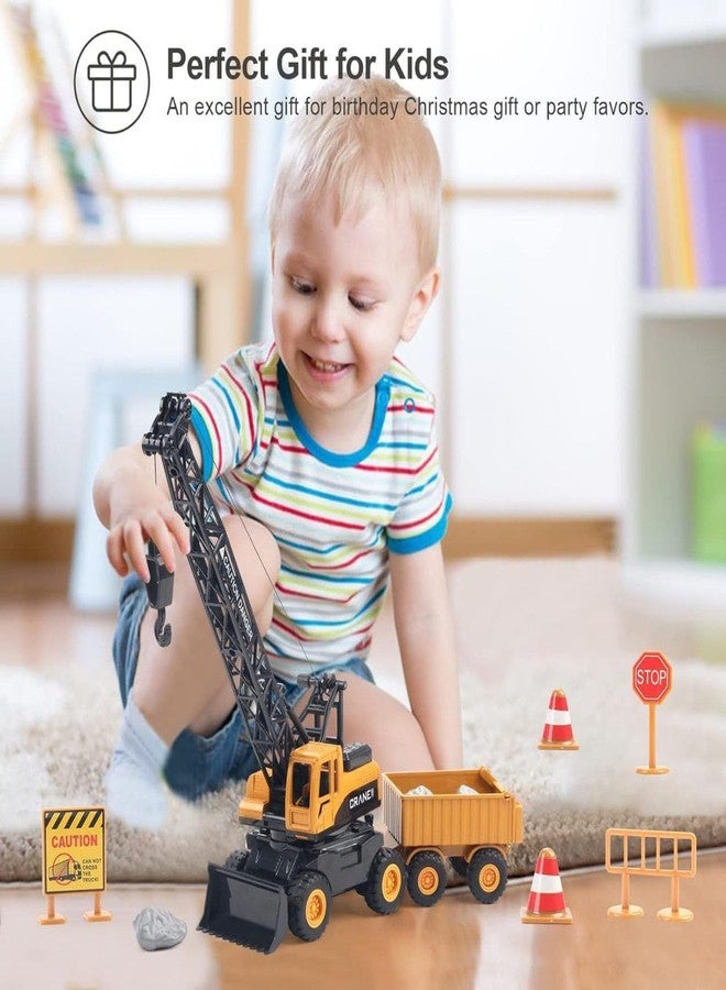 RAHU Crane Toy Construction Vehicles Model Car, Toy Truck Gifts for Kids Boys Toddler 3 4 5 Years Old - Image 5